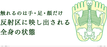 触れるのは手・足・顔だけ 反射区に映し出される 全身の状態｜リフレクソロジーを学ぶなら日本リフレクソロジスト養成学院REFLE（リフレ）